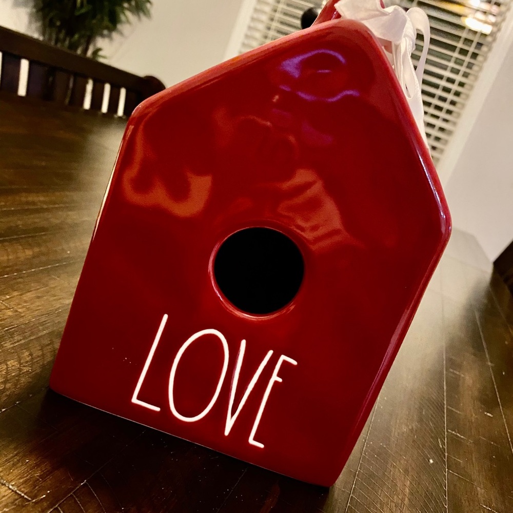 Rae Dunn Love Red Birdhouse